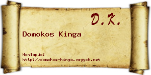 Domokos Kinga névjegykártya